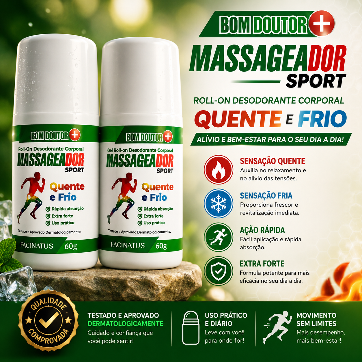 Bom Doutor Massageador Sport Quente e Frio